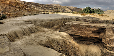 Floods in the Negev desert, Wadi Tzin